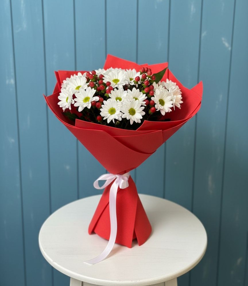 Букет цветов из: Хризантемы в Рахье