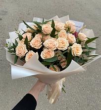 Букет Кремовые розы Латте в Рахье