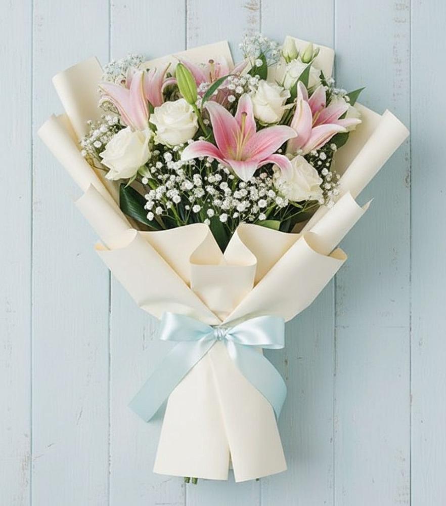 Букет цветов из: Лилии в Рахье