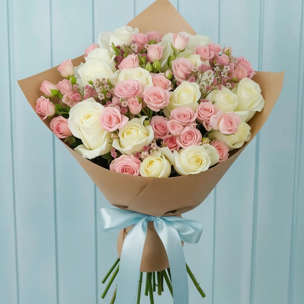 Букет цветов из: Розы в Рахье