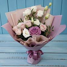Букет цветов из:  Розы и Лизиантусы #REPLACE_PRED# Рахье