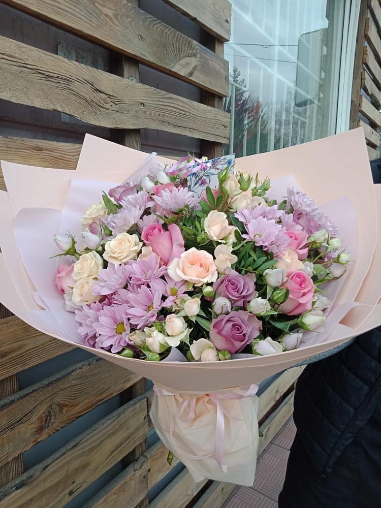 Букет цветов из: Розы и Хризантемы в Рахье