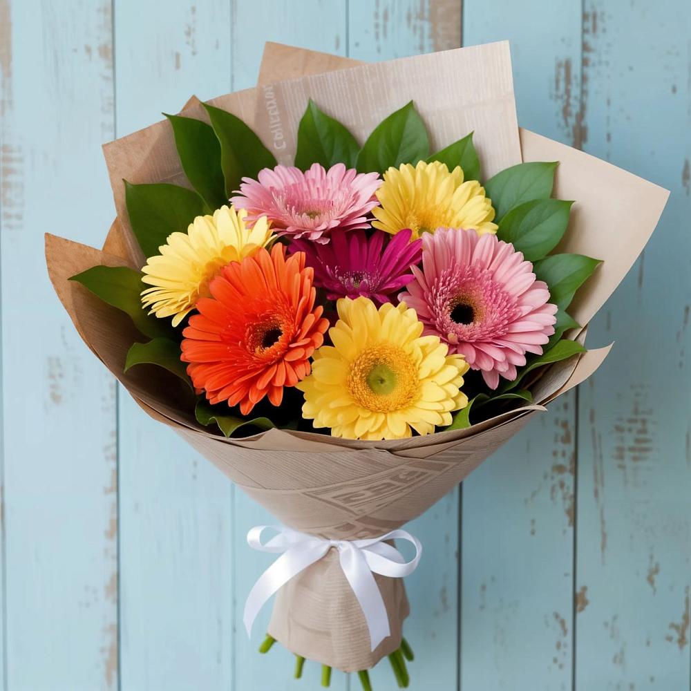 Букет цветов из: Герберы в Рахье