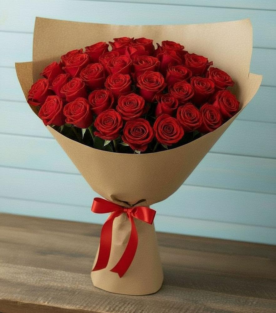 Букет Красные розы Милано в Рахье
