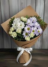 Букет цветов из:  Хризантемы и Розы в Рахье