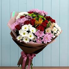 Букет цветов из:  Розы, Хризантемы и Альстромерии в Рахье