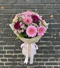 Букет цветов из:  Герберы и Хризантемы в Рахье