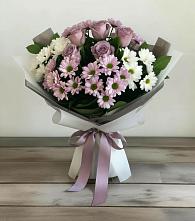 Букет цветов из:  Хризантемы и Розы в Рахье