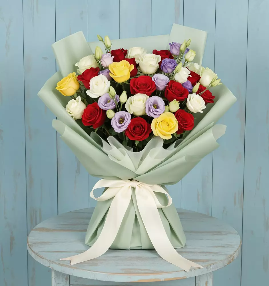 Букет цветов из: Розы в Рахье