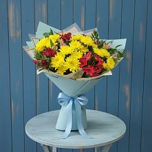 Букет цветов из:  Альстромерии и Хризантемы в Рахье